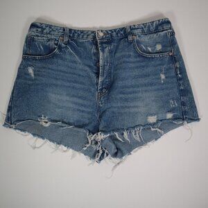 Women's Wild Fable High Rise Cutt Off Distressed Denim Shorts Size 18
